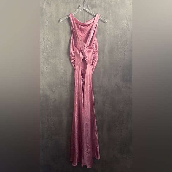 NEW Reformation Casette Silk Dress Size 10 B592 - Picture 3 of 4